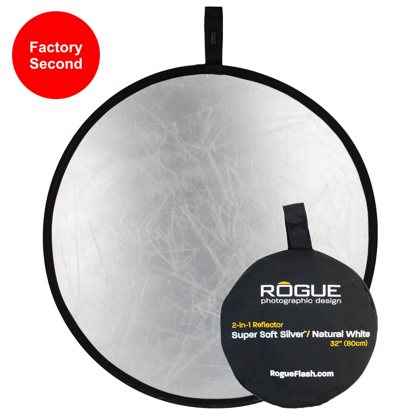 FACTORY SECOND:  Rogue 32” + 20x40" Super Soft Silver Reflector Set
