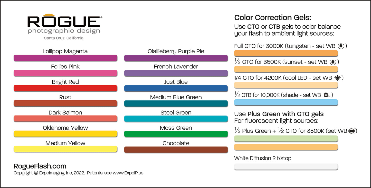 Rogue Flash Gels: Kit de filtros combinados