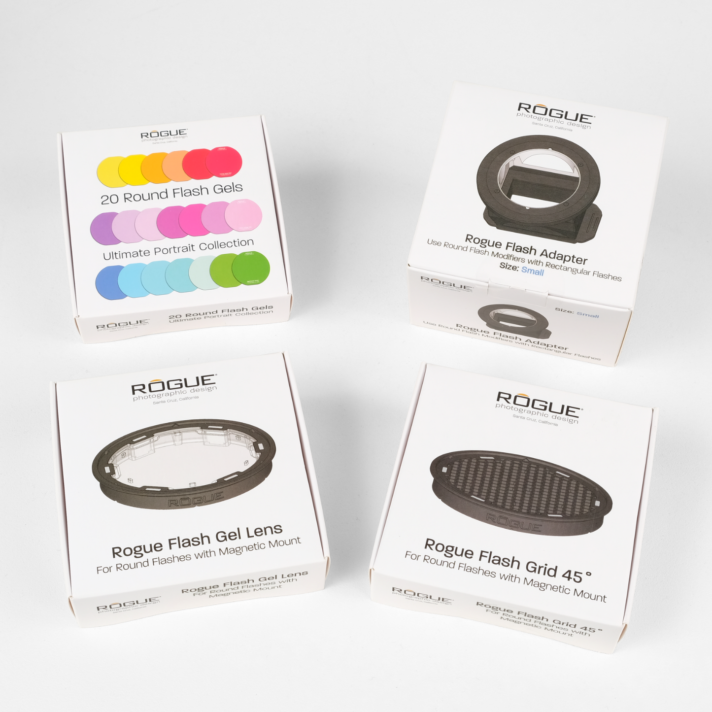 Rogue Flash Grid 45 + 20 Gel Kit + Gel Lens Bundle