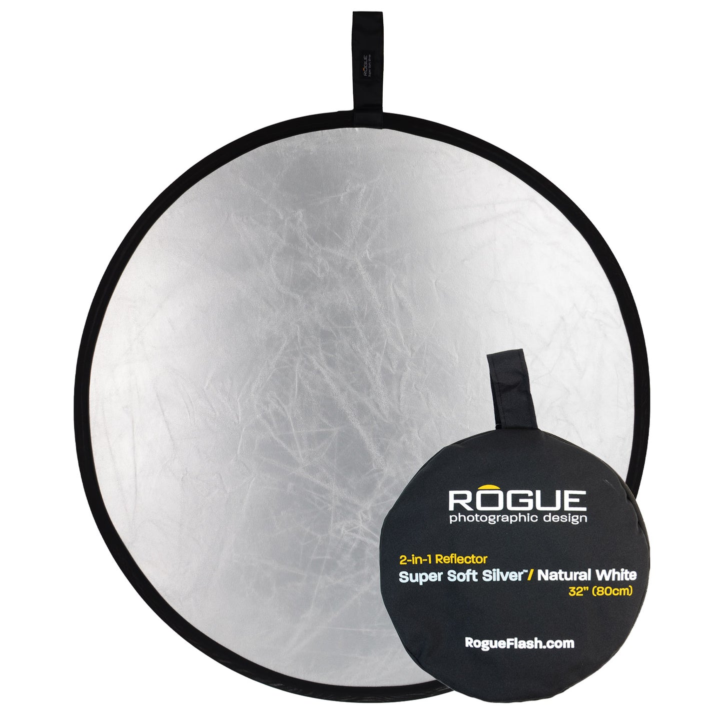 Rogue 32” 2-in-1 Super Soft Silver Reflector + 32" Collapsible Diffuser