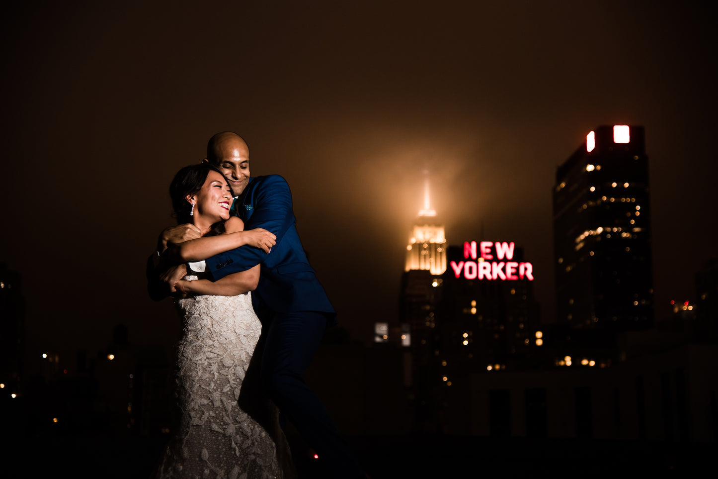 Rooftop Bride & Groom with Cliff Mautner