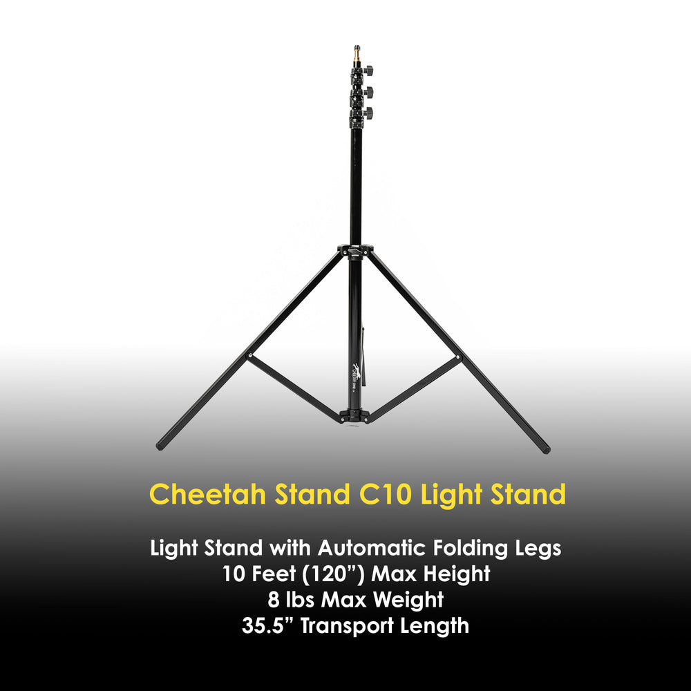 
                  
                    Cheetah Stand C10 Support d'éclairage - Support d'éclairage 10 pieds
                  
                