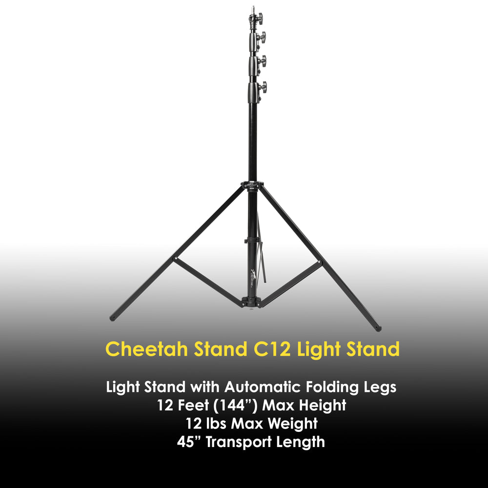 
                  
                    Soporte de luz Cheetah Stand C12 - Soporte de luz de 12 pies
                  
                