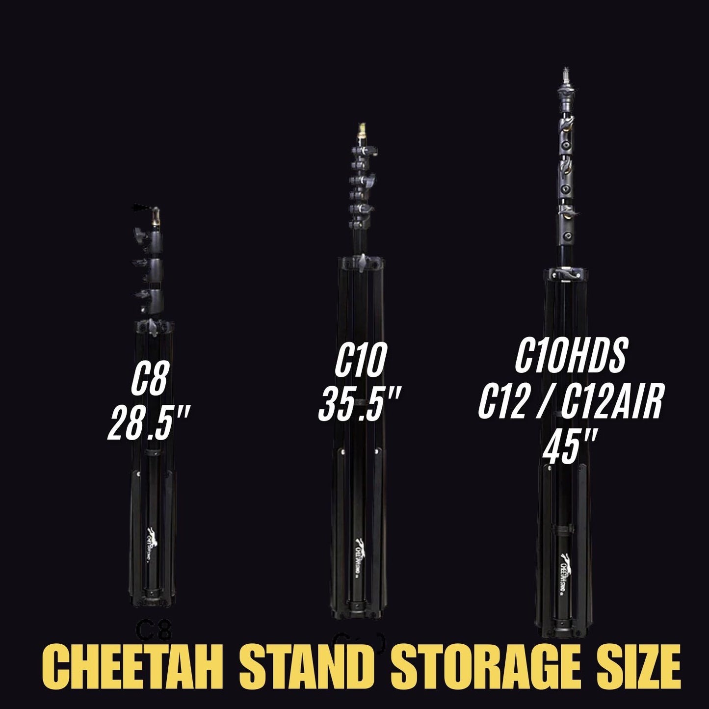 
                  
                    Cheetah Stand C12 Support d'éclairage - Support d'éclairage 12 pieds
                  
                