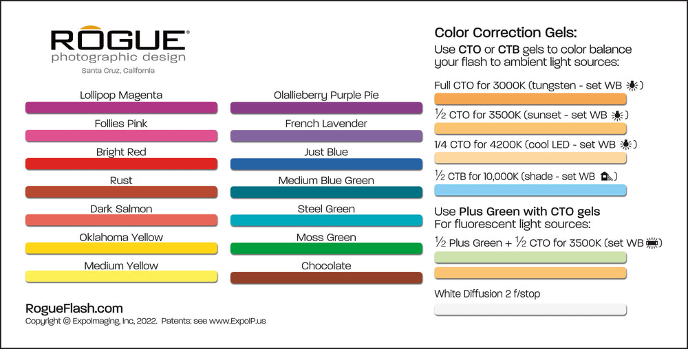 Rogue Flash Gels: Combo Filter Kit – Rogue Photographic Design