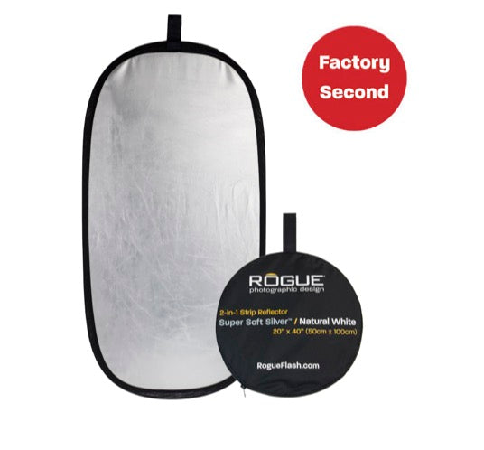 
                  
                    SEGUNDO DE FÁBRICA: Reflector Super Soft Silver™ 2 en 1 de 20x40” de Rogue
                  
                