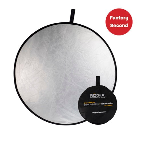
                  
                    FACTORY SECOND: Rogue 43” 2-in-1 Super Soft Silver Reflector
                  
                