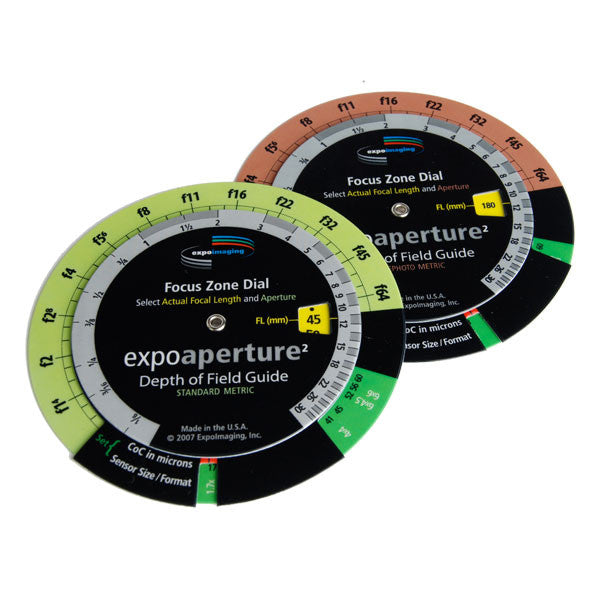 Guide de profondeur de champ ExpoAperture2 (Kit de 2 disques - Métrique)