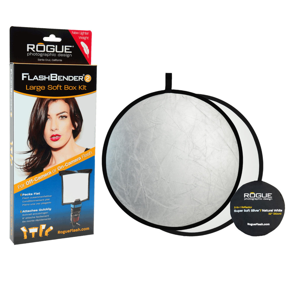 
                  
                    Rogue Large Soft Box Kit + Rogue 32" 2-in-1 Collapsible Reflector
                  
                